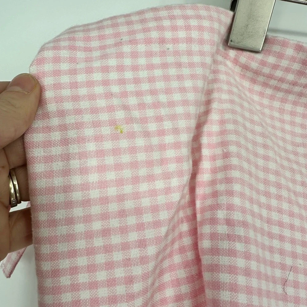 Pottery Barn Pink Gingham Fabric Storage Bag Liner‎ Nursery Large Cottagecore